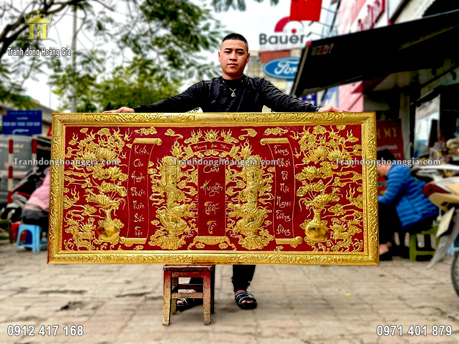 Nguyên liệu chế tác tấm cửu huyền thất tổ là đồng tấm nhập khẩu có độ dày 8rem