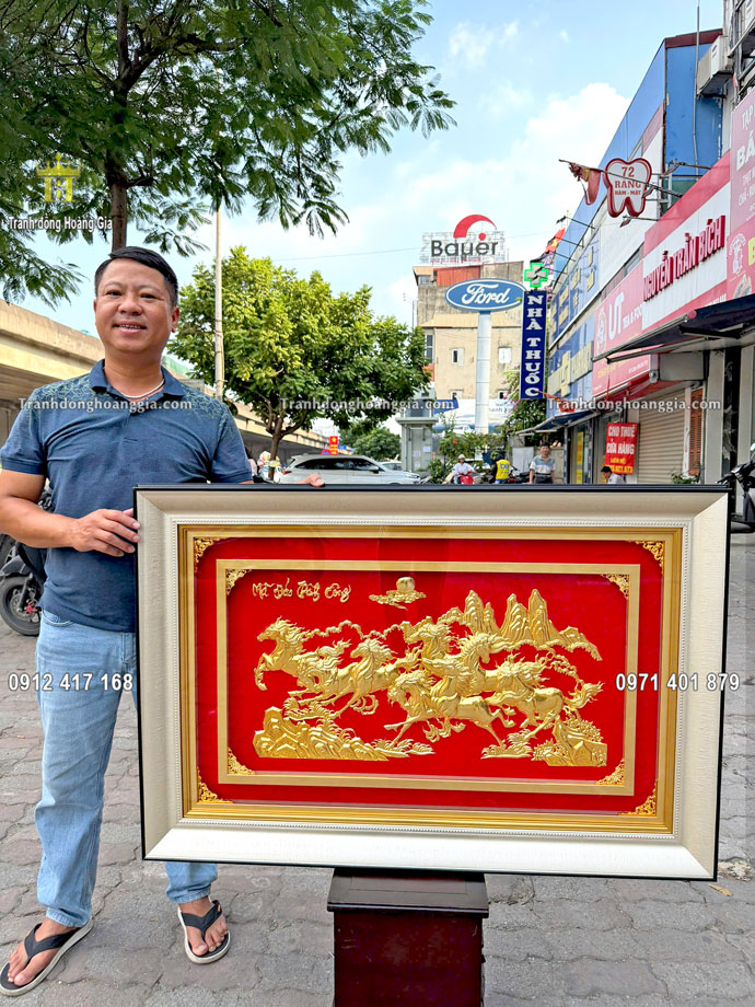 Nguyên liệu chế tác tranh mã đáo thành công là đồng tấm nhập khẩu