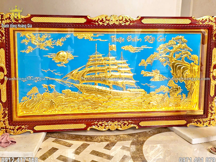 Tranh đồng Hoàng Gia nhận chế tác tranh thuận buồm xuôi gió theo yêu cầu