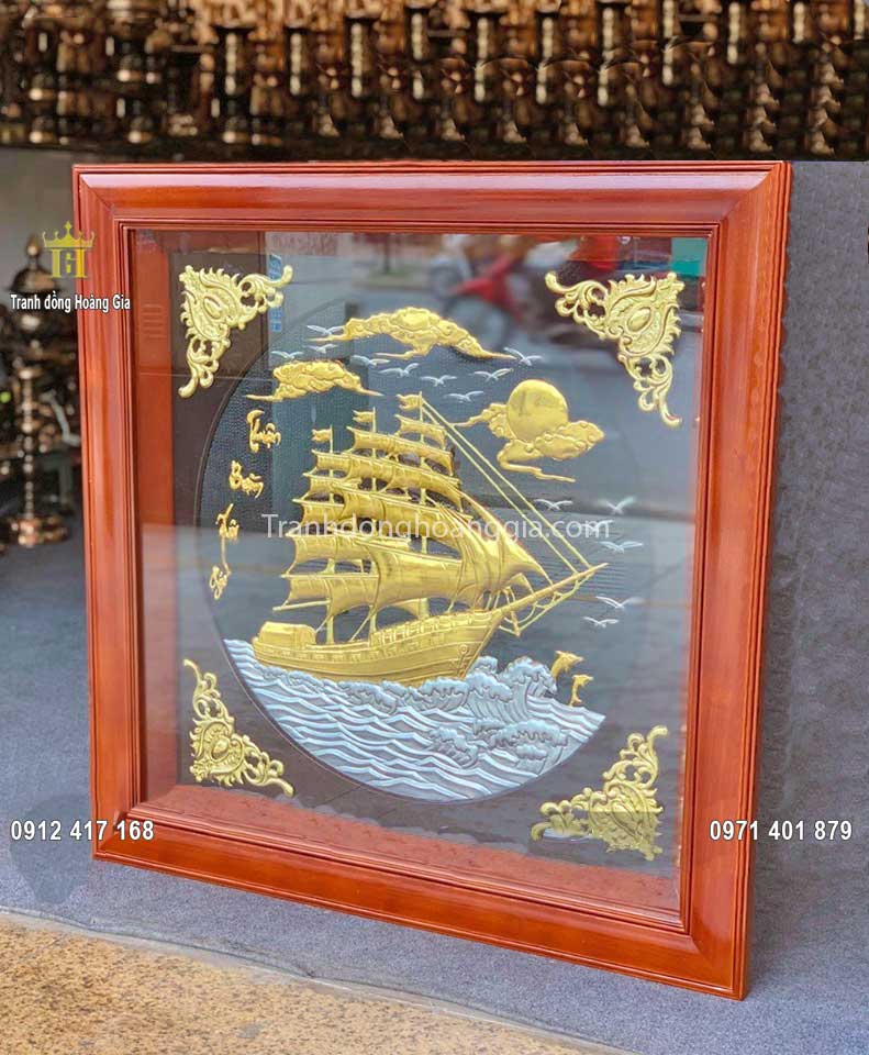 Bức tranh Thuận buồm xuôi gió 81x81cm là sản phẩm quà tặng ý nghĩa mừng tân gia