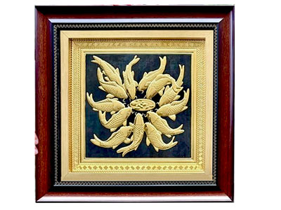 Tranh Cá Chép Bằng Đồng Quà Tặng Mang Ý Nghĩa May Mắn Tiền Tài - TR0735