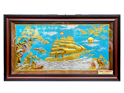 Tranh Thuận Buồm Xuôi Gió Mạ Vàng Quà Tặng Mang Ý Nghĩa Thành Công - TR0732