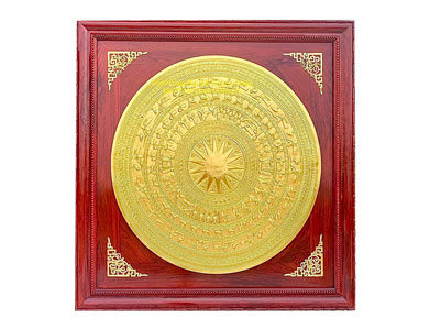 Tranh Trống Đồng Vàng Khổ Lớn 2M68 Chế Tác Theo Yêu Cầu - TR0715
