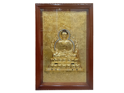 Tranh Đồng Tượng Phật A Di Đà Mạ Vàng 24K 1M2 - TR0149