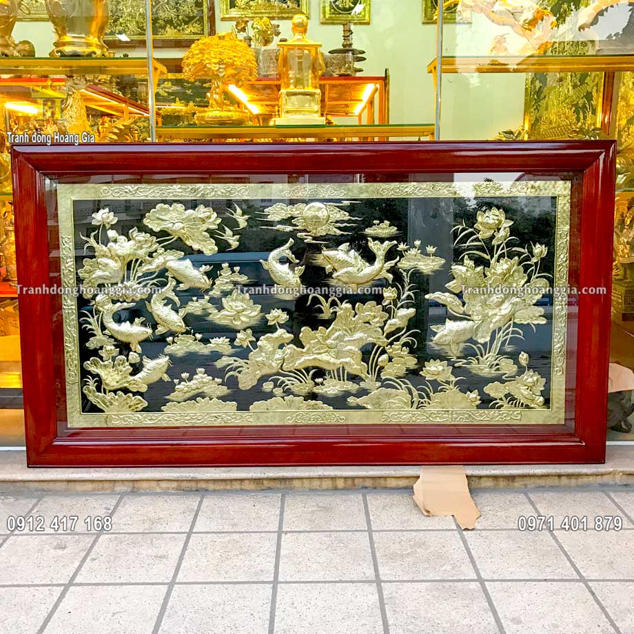 Tranh cửu ngư quần hội mang ý nghĩa biểu tượng cho sự may mắn, tài lộc và vượng khí