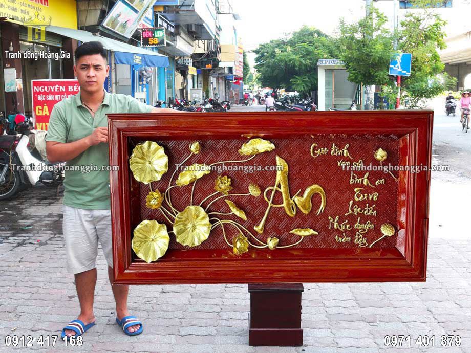 Nguyên liệu chế tác tranh là đồng tấm nhập khẩu loại I cao cấp