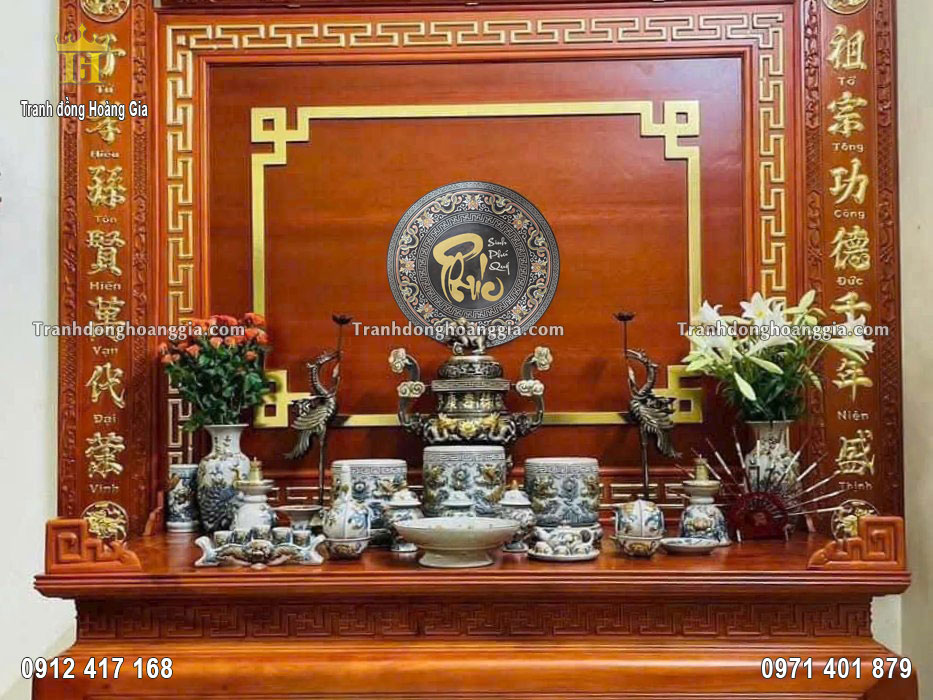 Tranh chữ phúc thư pháp khảm ngũ sắc được chế tác vô cùng tinh xảo