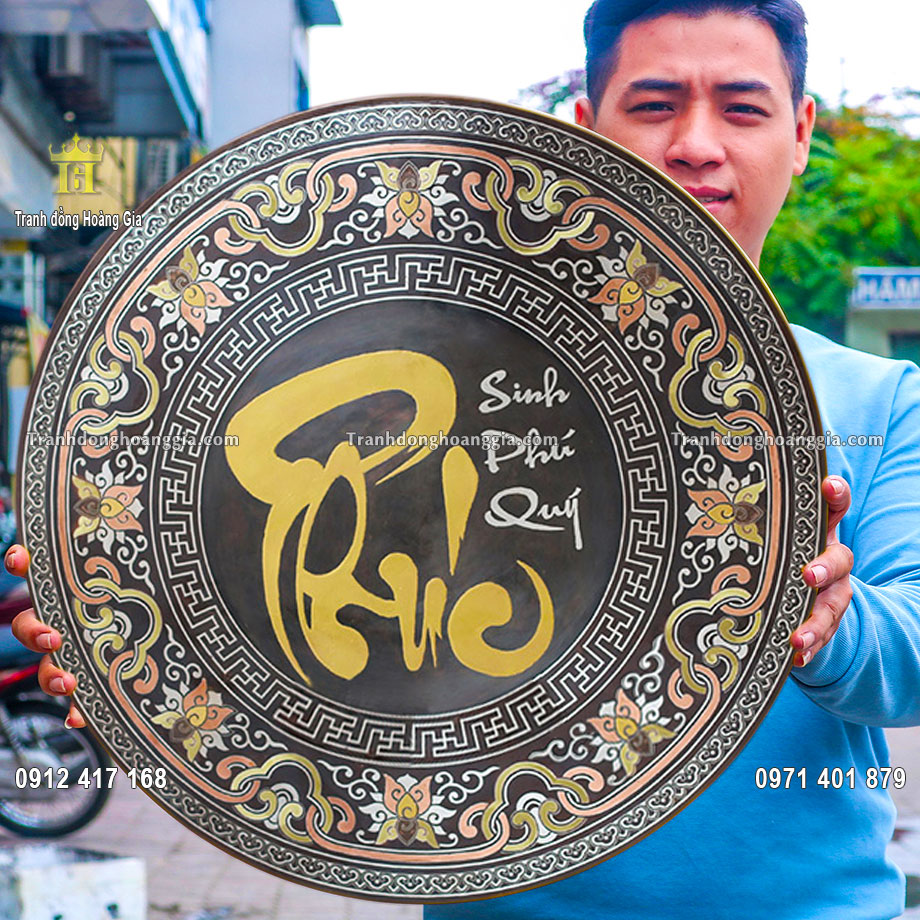 Nguyên liệu chế tác tranh chữ phúc là đồng đỏ nguyên chất loại I
