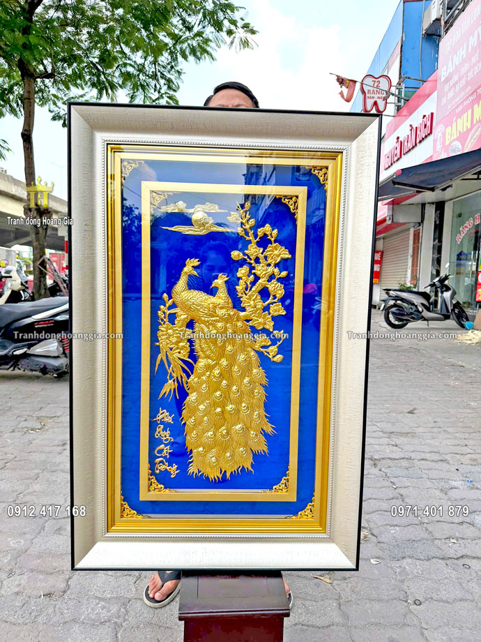 Nguyên liệu chế tác tranh công mai là đồng tấm nhập khẩu loại I