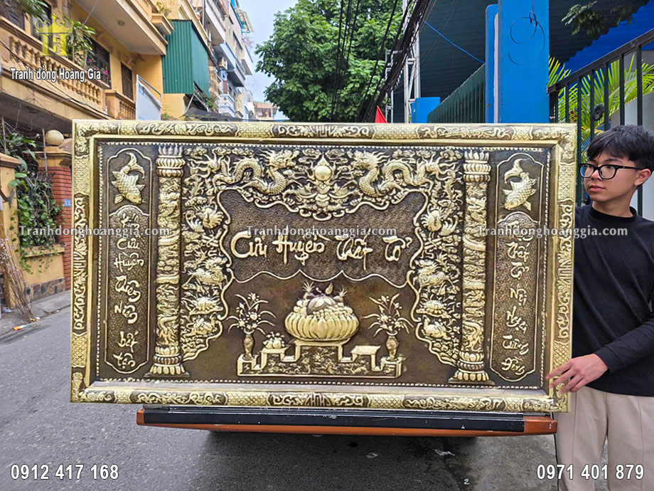 Nguyên liệu chế tác tấm cửu huyền thất tổ là đồng tấm nhập khẩu