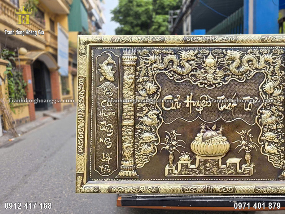 Tranh đồng Hoàng Gia là địa chỉ chế tác tấm cửu huyền thất tổ uy tín