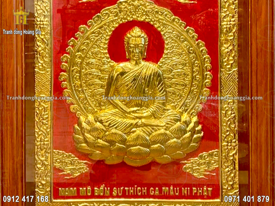 Từng đường nét trên bức tranh Đức Phật được chế tác tỉ mỉ và tinh xảo nhất