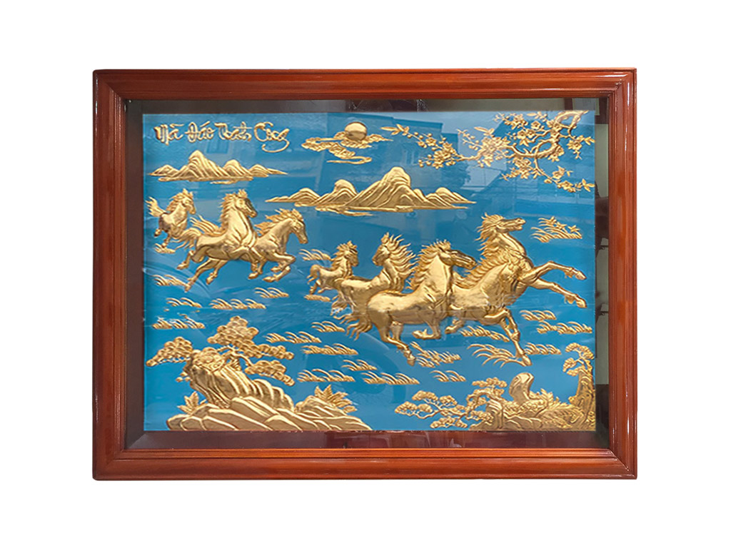 Tranh Mã Đáo Thành Công mạ vàng 107cm x 89cm - TR0221