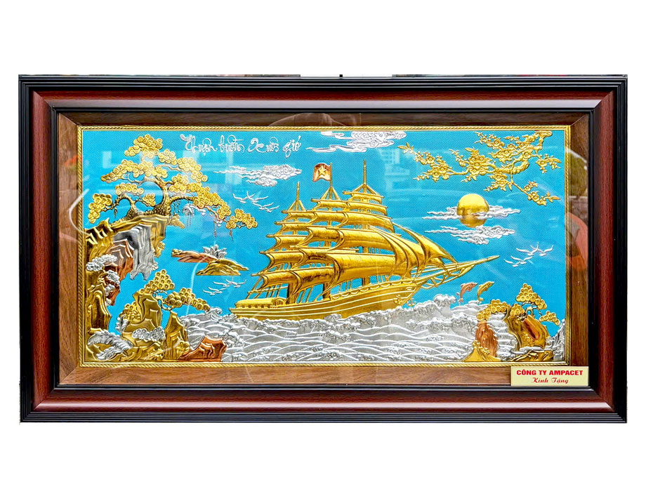 Tranh Thuận Buồm Xuôi Gió Mạ Vàng Quà Tặng Mang Ý Nghĩa Thành Công - TR0732
