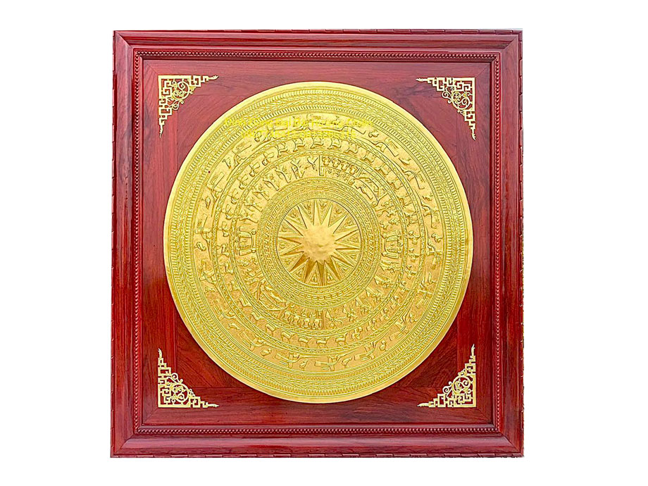 Tranh Trống Đồng Vàng Khổ Lớn 2M68 Chế Tác Theo Yêu Cầu - TR0715