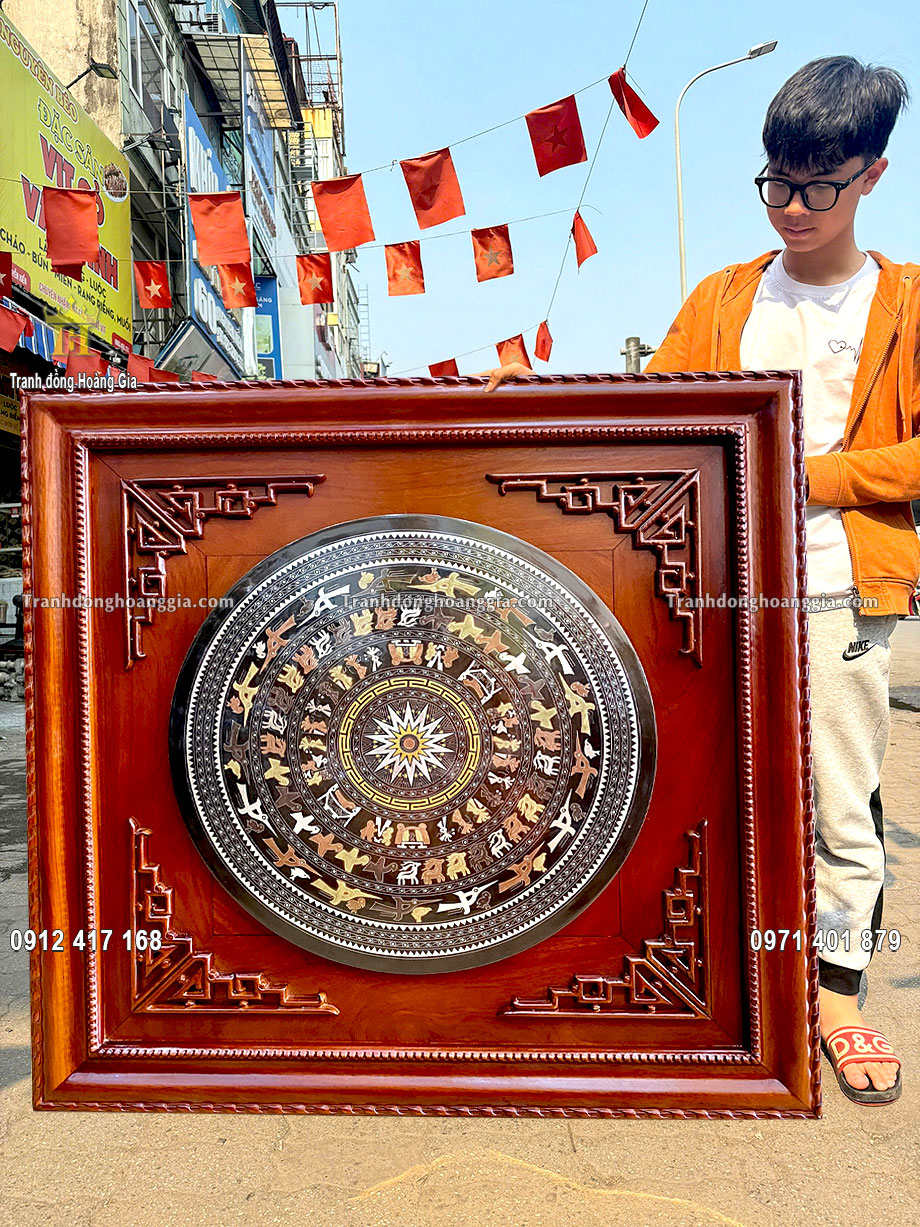 Treo tranh trống đồng khảm ngũ sắc mang ý nghĩa phong thủy tốt