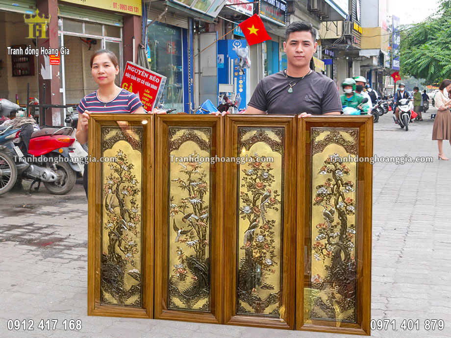 Tranh đồng Hoàng Gia là địa chỉ chế tác tranh tứ quý bằng đồng uy tín chất lượng