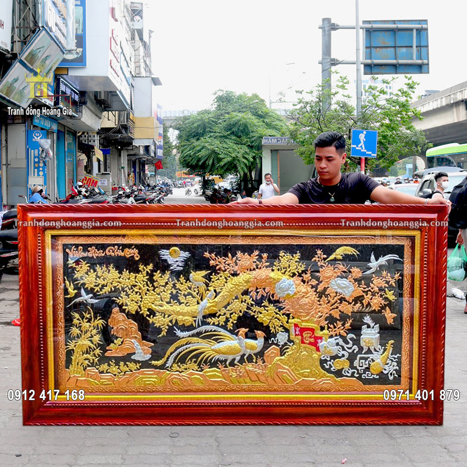 Bức tranh vinh hoa phú quý được chế tác hoàn toàn thủ công