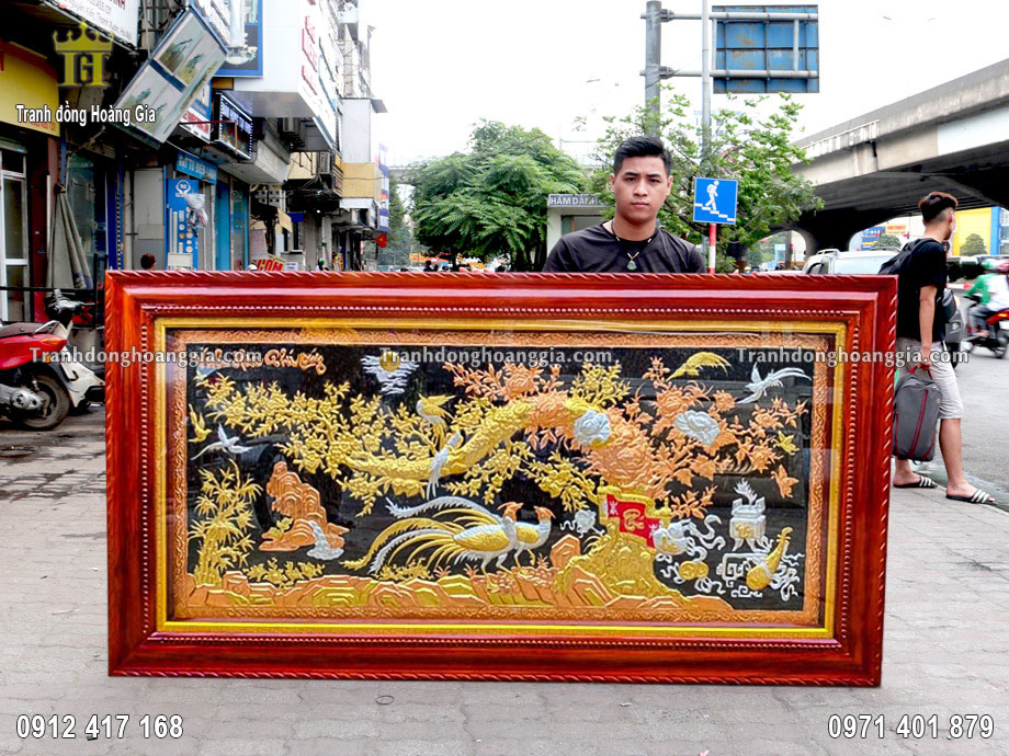 Treo tranh vinh hoa phú quý mạ vàng bạc giúp thu hút may mắn tài lộc