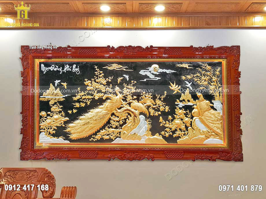 Bức tranh ngọc đường phú quý mạ vàng bạc được ví như kiệt tác tranh đồng