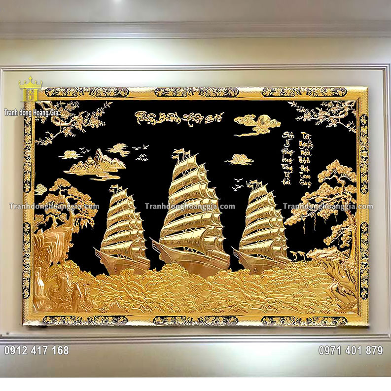 Tranh đồng Hoàng Gia là cơ sở chế tác tranh đồng mạ vàng, dát vàng uy tín toàn quốc